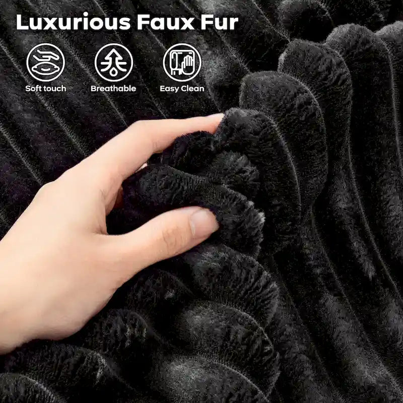 Canapé d'intérieur OVIOS avec pouf et rembourrage en peluche profonde