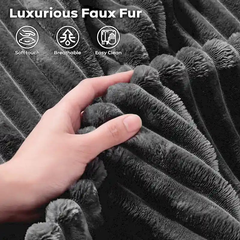 Canapé d'intérieur OVIOS avec pouf et rembourrage en peluche profonde