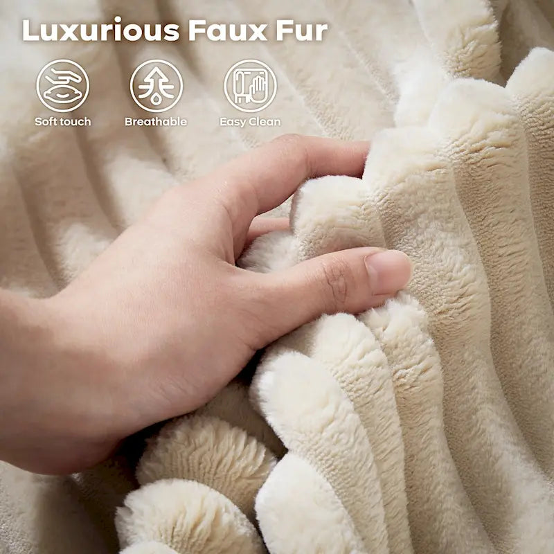 Canapé d'intérieur OVIOS avec pouf et rembourrage en peluche profonde