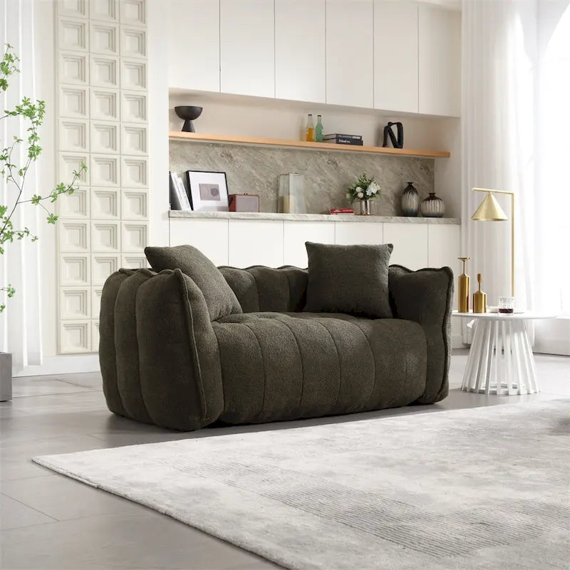 Canapé inclinable moderne en chenille avec mousse haute résilience