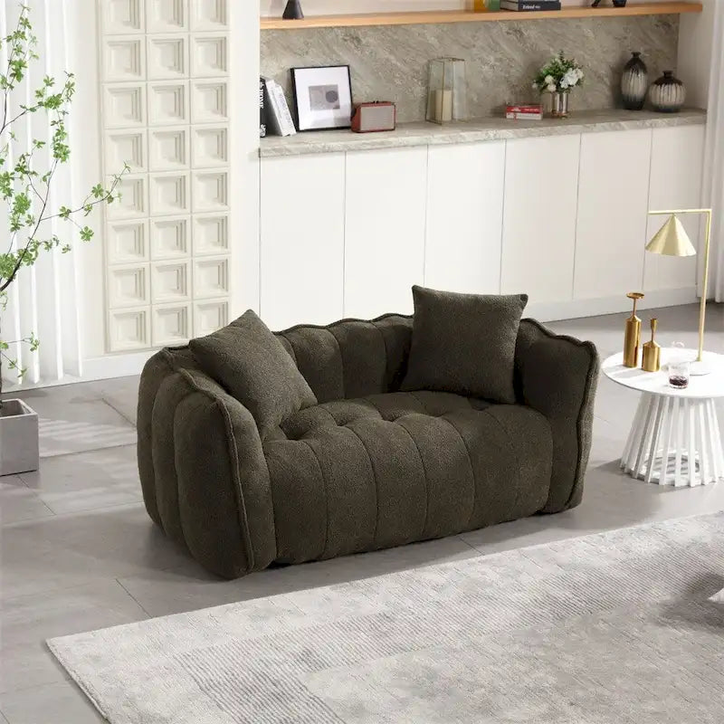 Canapé inclinable moderne en chenille avec mousse haute résilience