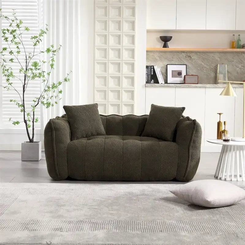 Canapé inclinable moderne en chenille avec mousse haute résilience