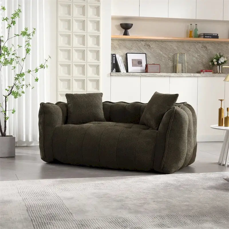 Canapé inclinable moderne en chenille avec mousse haute résilience