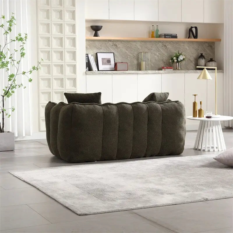 Canapé inclinable moderne en chenille avec mousse haute résilience