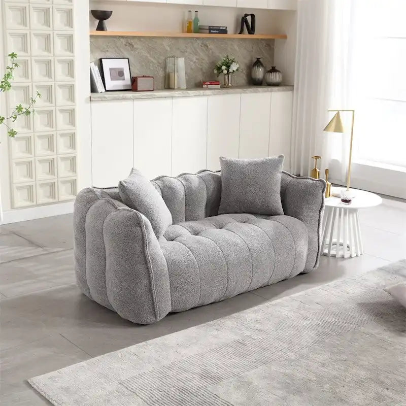 Canapé inclinable moderne en chenille avec mousse haute résilience