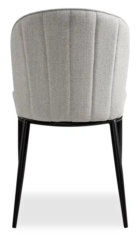 Chaise de salle à manger en tissu aspect lin