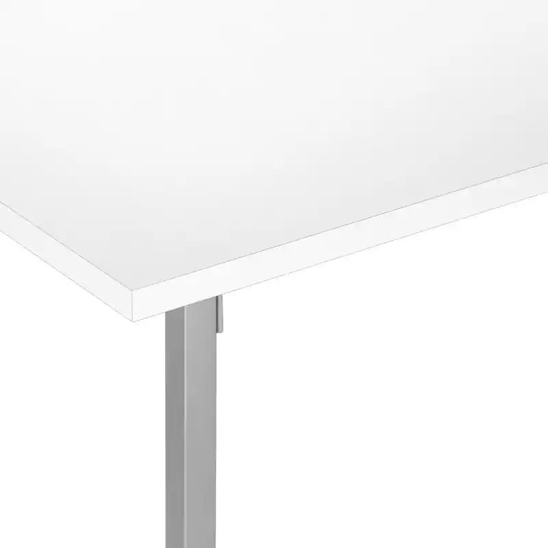 40 tables basses modernes – Plateau blanc et pieds en métal gris