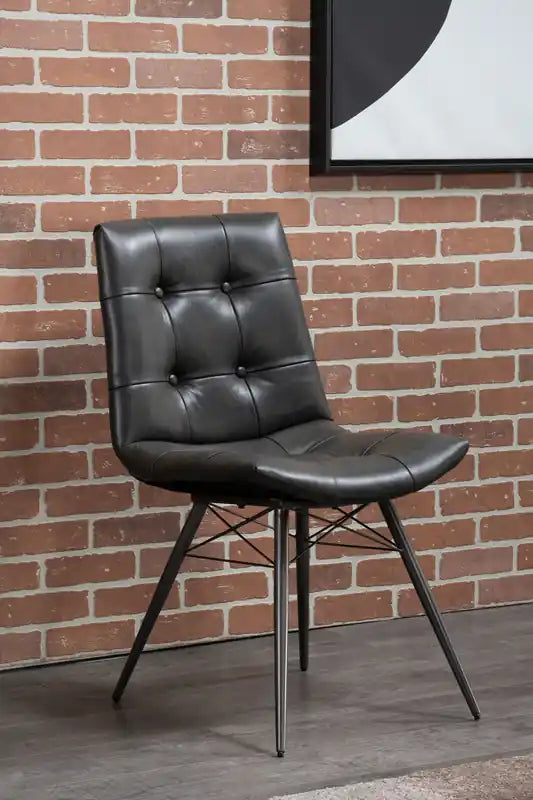 Chaise de salle à manger avec tissu en cuir végétalien