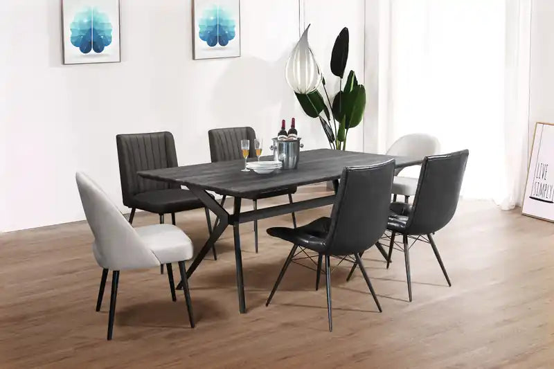 Chaise de salle à manger avec tissu en cuir végétalien