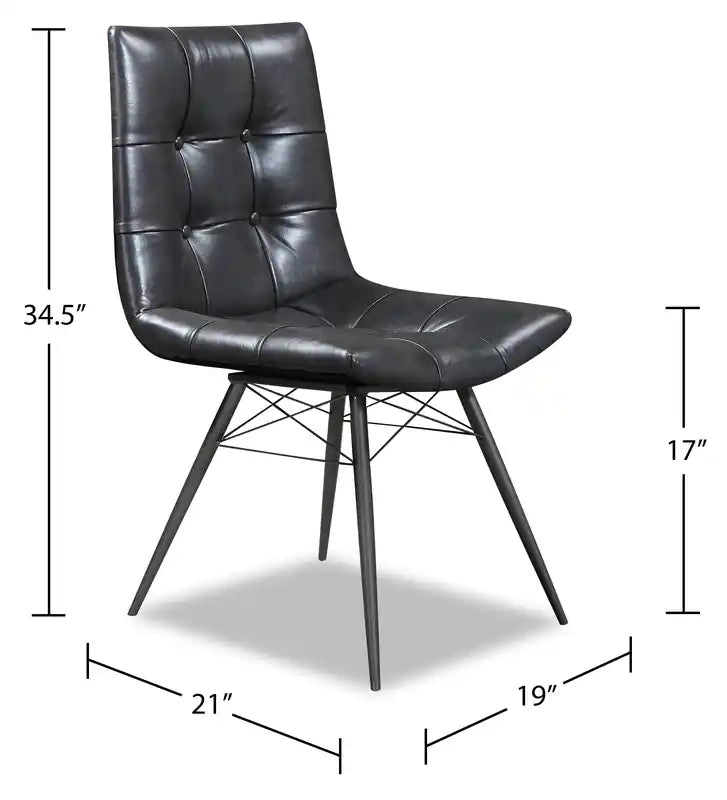 Chaise de salle à manger avec tissu en cuir végétalien