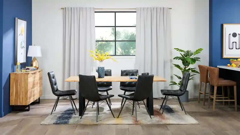 Chaise de salle à manger avec tissu en cuir végétalien