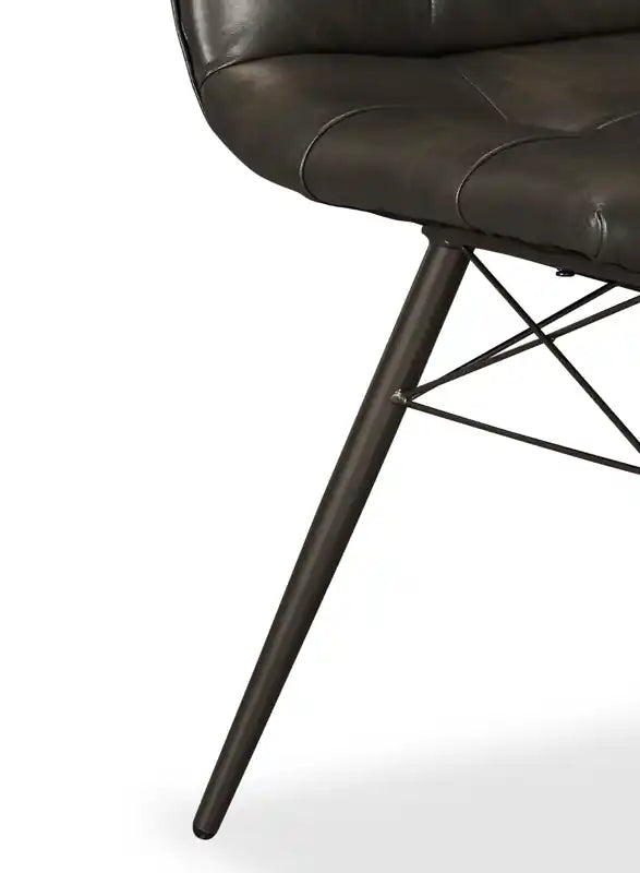 Chaise de salle à manger avec tissu en cuir végétalien