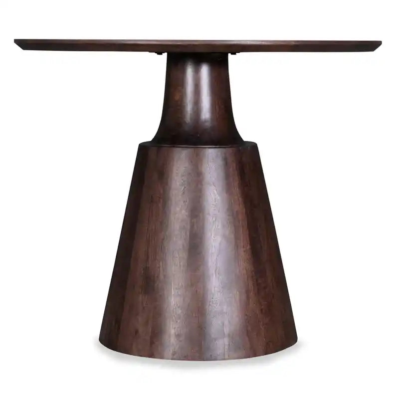 Table de salle à manger, manguier, pied central, ronde 36 po
