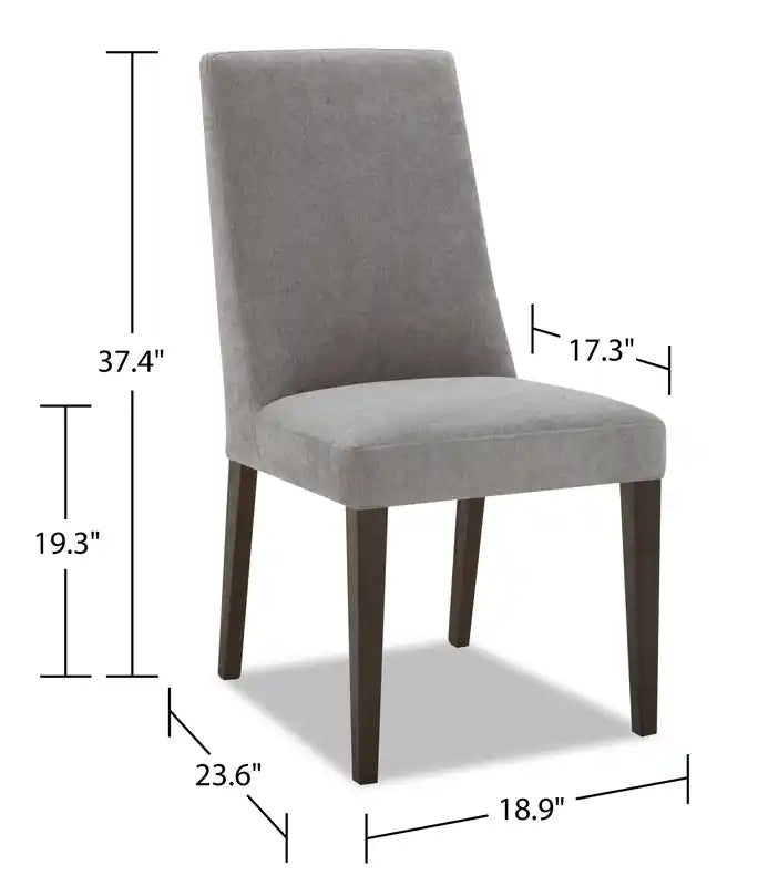 Chaise de salle à manger en tissu polyester