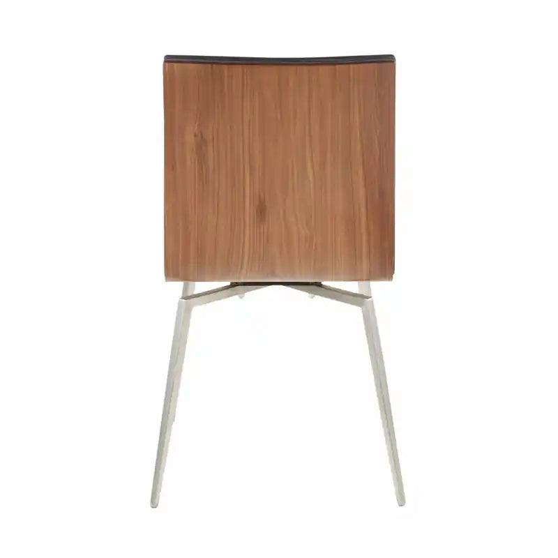Chaise de salle à manger contemporaine en similicuir noir pivotante