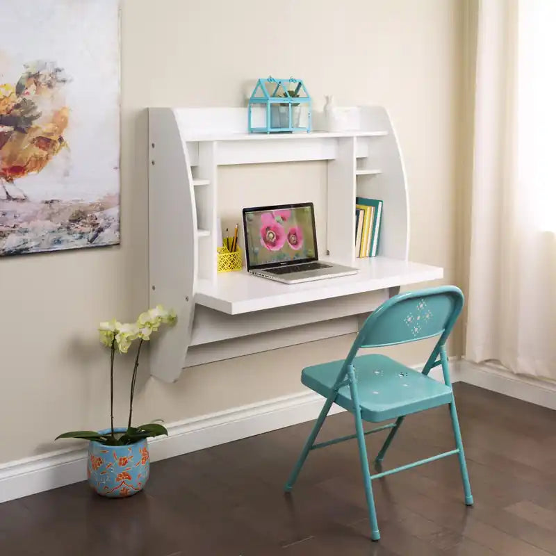 Bureau mural avec rangement