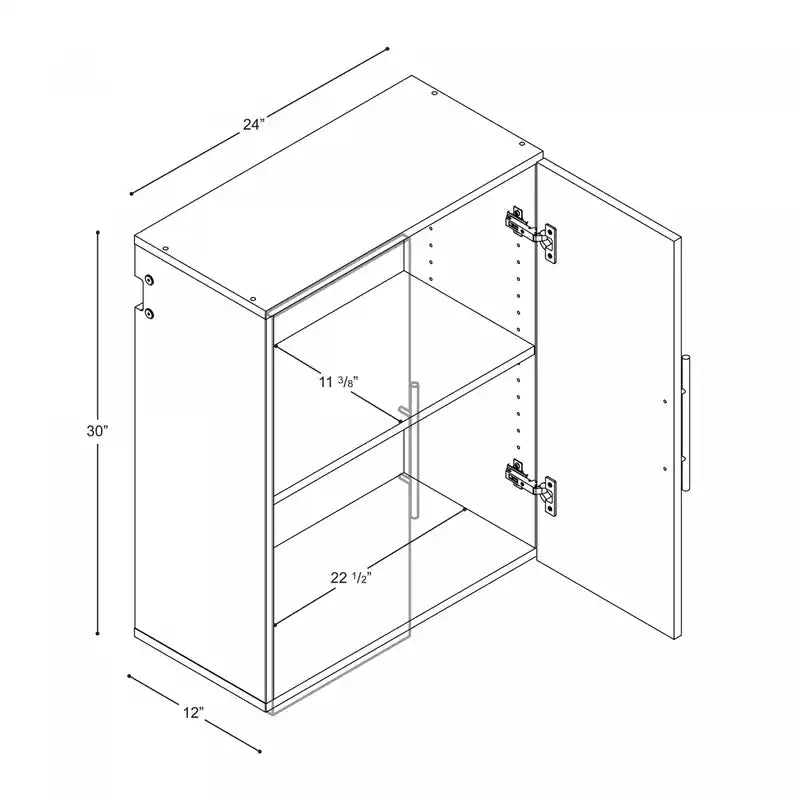 Meuble haut 24 po gris clair