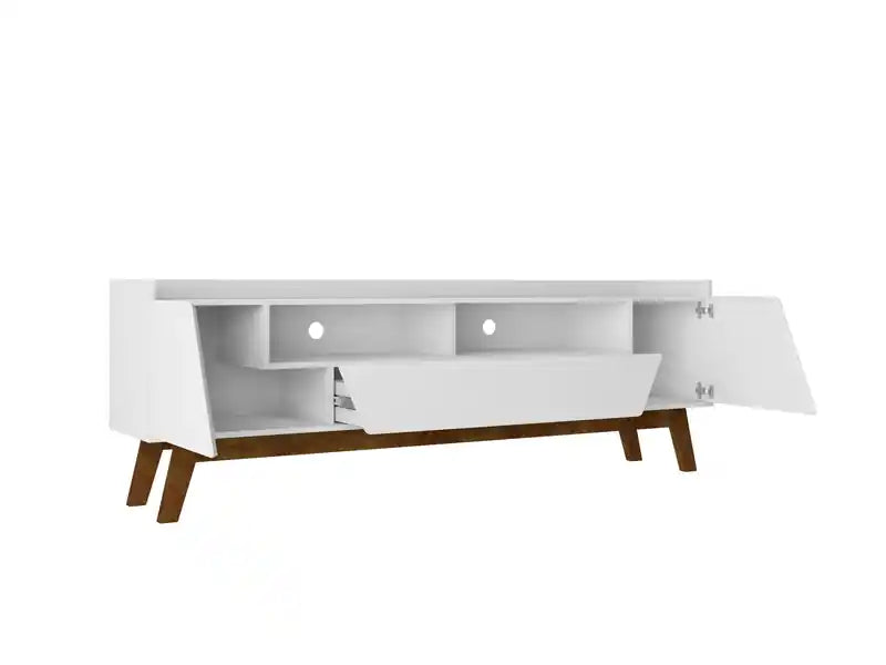 Meuble TV Mid-Century Modern 70,86'' avec pieds en bois massif