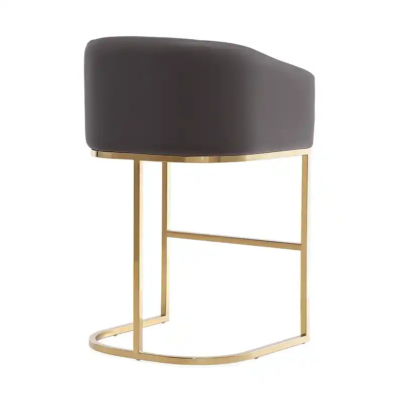 Tabouret de bar 40 en acier inoxydable - Gris et noir