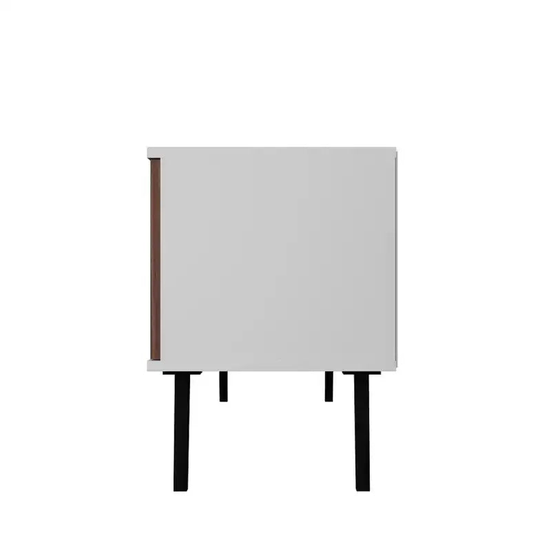 Meuble TV 62.20 Mid-Century Modern – Blanc et brun noyer