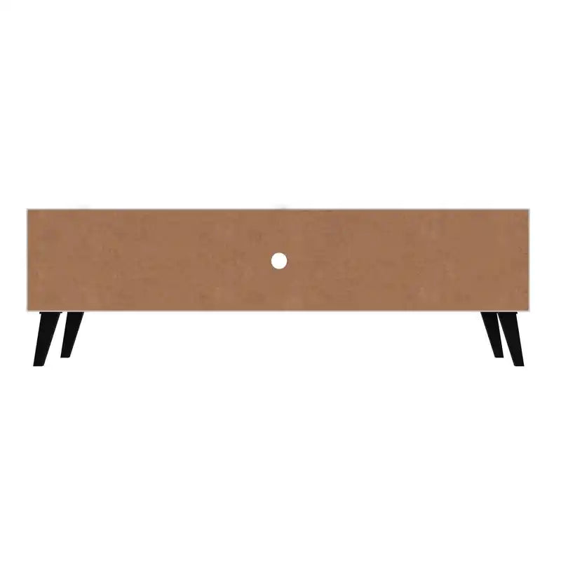 Meuble TV 62.20 Mid-Century Modern – Blanc et brun noyer