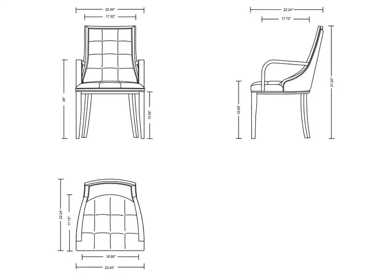 de 2 chaises de salle à manger Fifth Avenue en faux cuir – selle et noyer