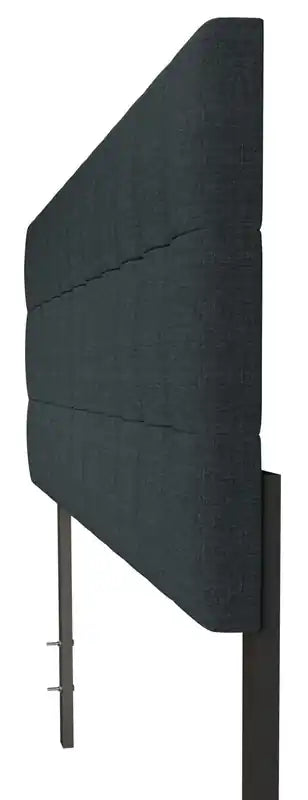 Tête de lit rembourrée en tissu anthracite, capitonnée