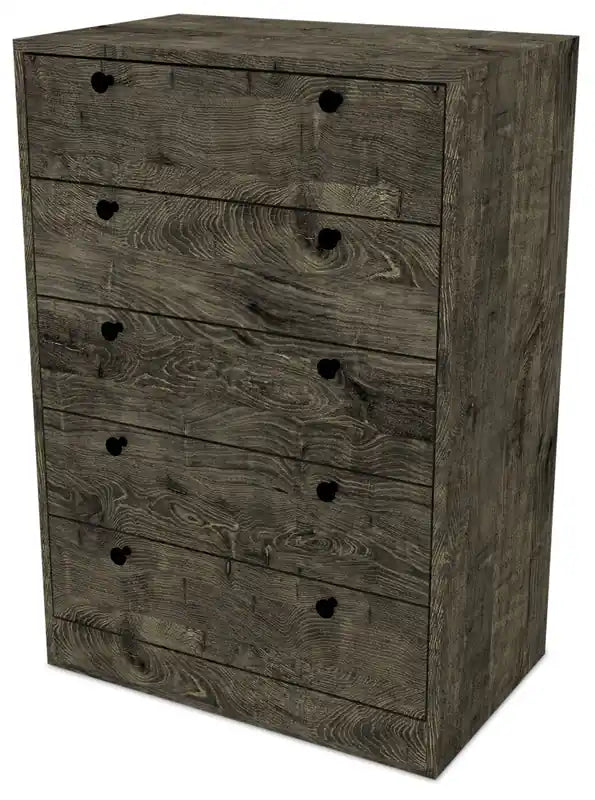 Commode de chambre à 5 tiroirs, 24,6 larg. x 36,2 haut., Fabriquée au Canada
