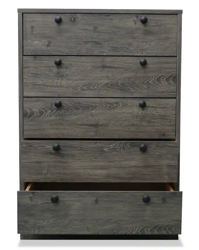 Commode de chambre à 5 tiroirs, 24,6 larg. x 36,2 haut., Fabriquée au Canada