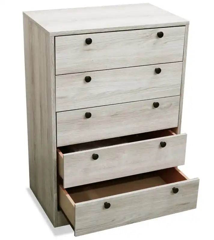 Commode de chambre à 5 tiroirs, 24,6 larg. x 36,2 haut., Fabriquée au Canada