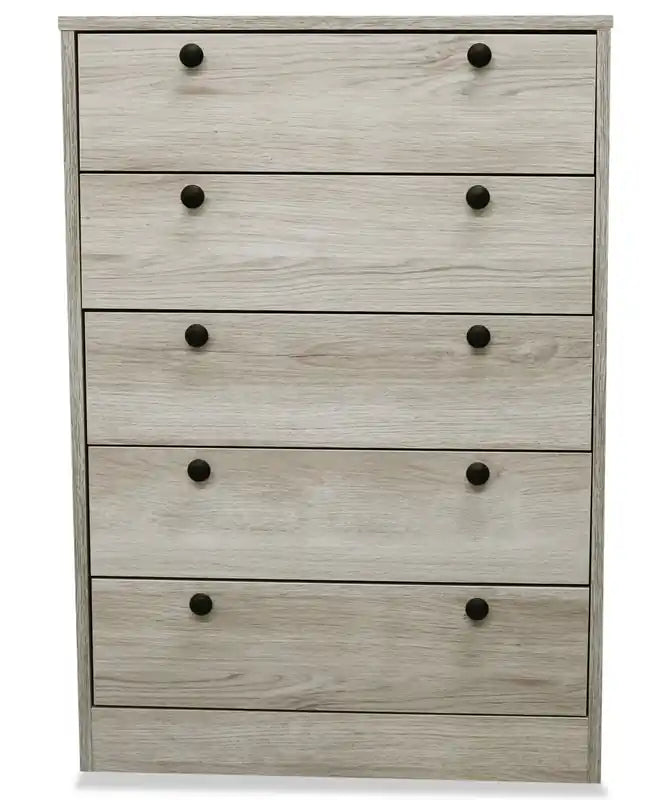 Commode de chambre à 5 tiroirs, 24,6 larg. x 36,2 haut., Fabriquée au Canada