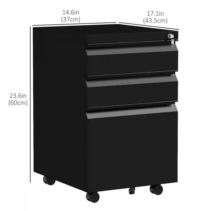 Classeur vertical 3 tiroirs pour documents de format lettre, A4 et légal