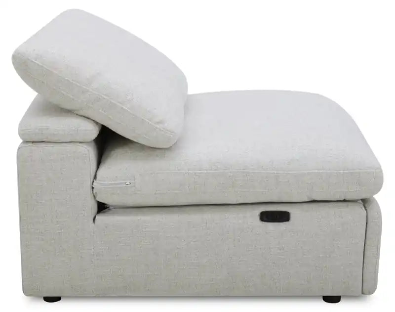 Fauteuil inclinable électrique sans accoudoirs 44" en tissu avec coussins en duvet