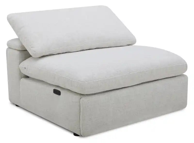 Fauteuil inclinable électrique sans accoudoirs 44" en tissu avec coussins en duvet