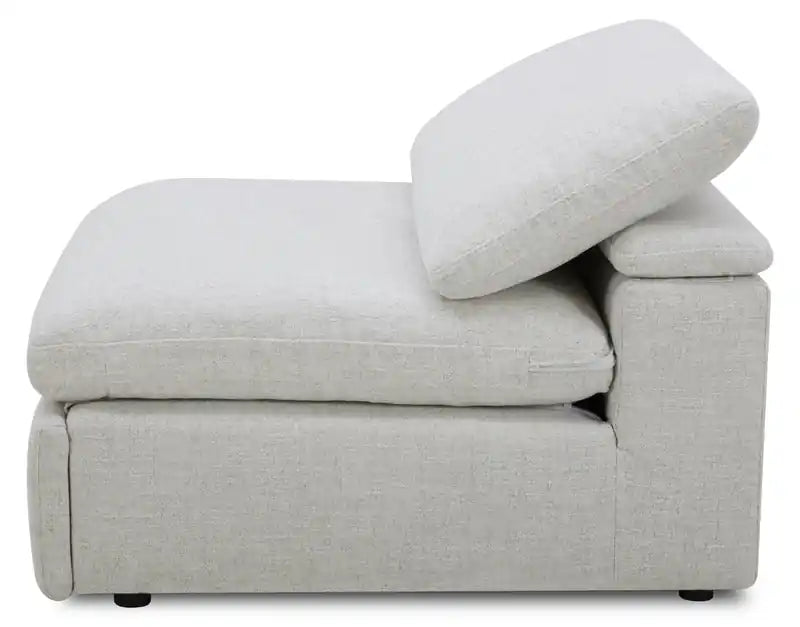 Fauteuil inclinable électrique sans accoudoirs 44" en tissu avec coussins en duvet